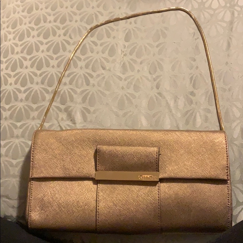 Gold Calvin Klein bag